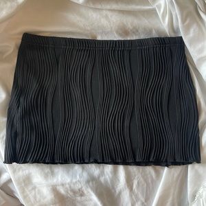 Black mini skirt
